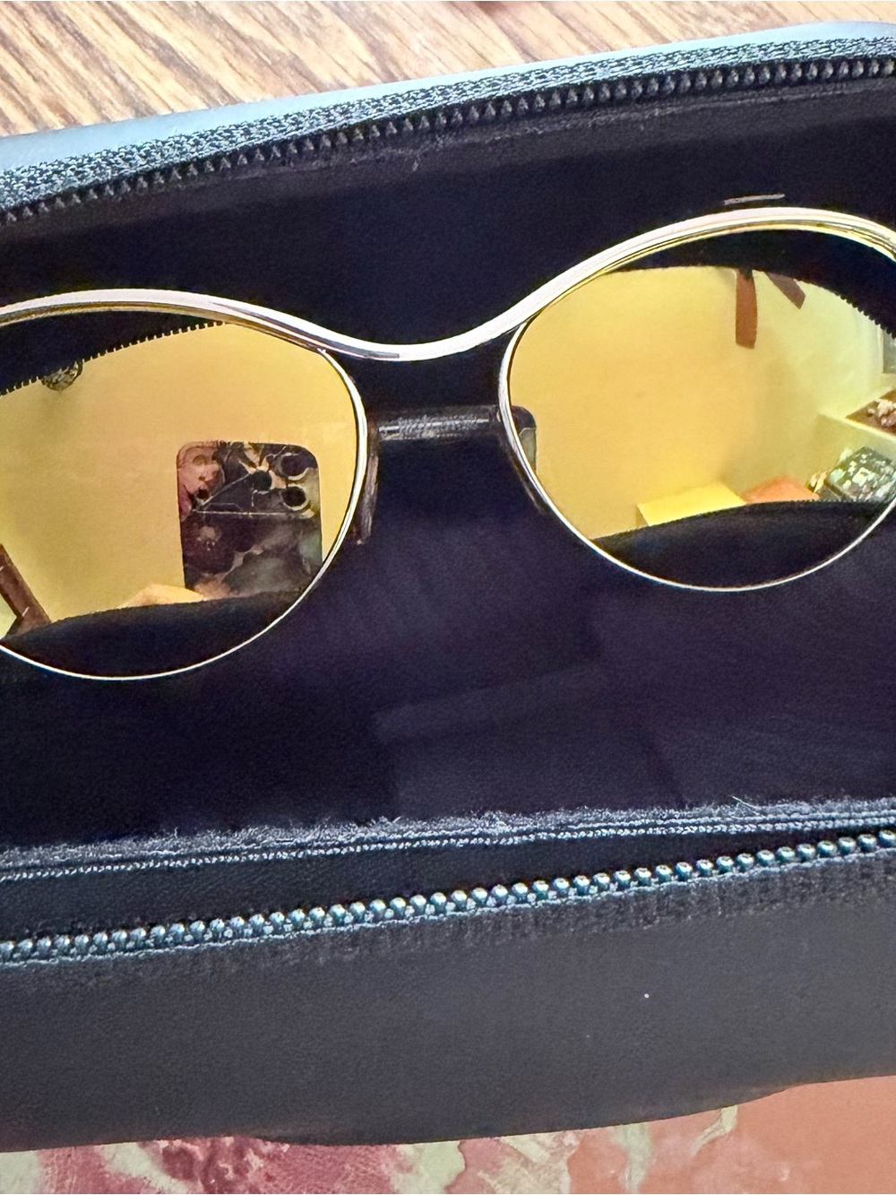 Just Cavalli Gold Frame Sunglasses with Yellow Lenses